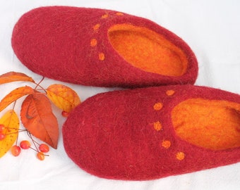 Felt slippers size. 41 slippers Indian Summer women's slippers unisex with felt sole