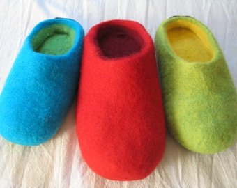 Children's felt slippers size. 23-35 felt shoes girls boys slippers wet felted slippers