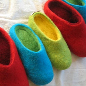 Ladies felt slippers size 36-42 women's desired colors slippers slippers wool rubber sole felt sole image 6