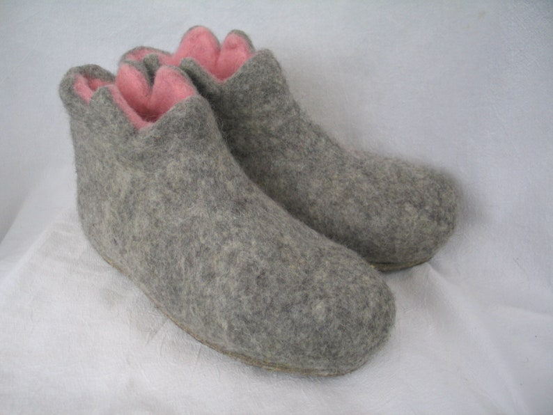 Felt slippers felt boots children size. 23-35 Knights and damsels slippers boys girls cozy warm felt shoes image 7