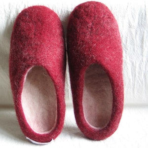 Ladies felt slippers size 36-42 women's desired colors slippers slippers wool rubber sole felt sole image 4