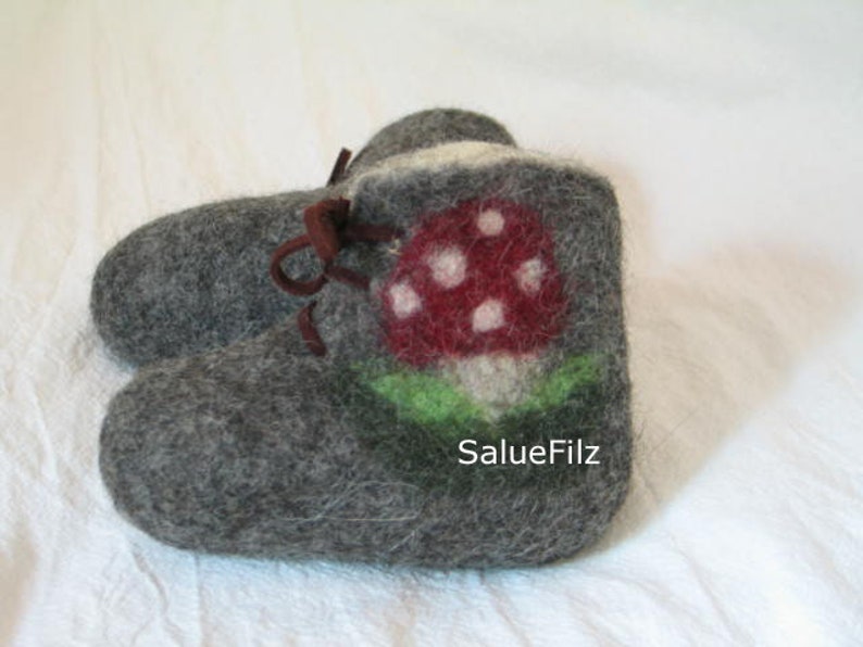 Baby Felt Shoes Fly agaric No.2 Gr.17-21 image 4