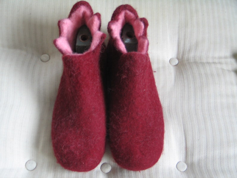 Felt slippers felt boots children size. 23-35 Knights and damsels slippers boys girls cozy warm felt shoes image 6