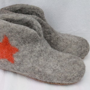 Women&#39;s + men&#39;s felt slippers size 35-48 felt boots felt shoes star slippers wool felt felt