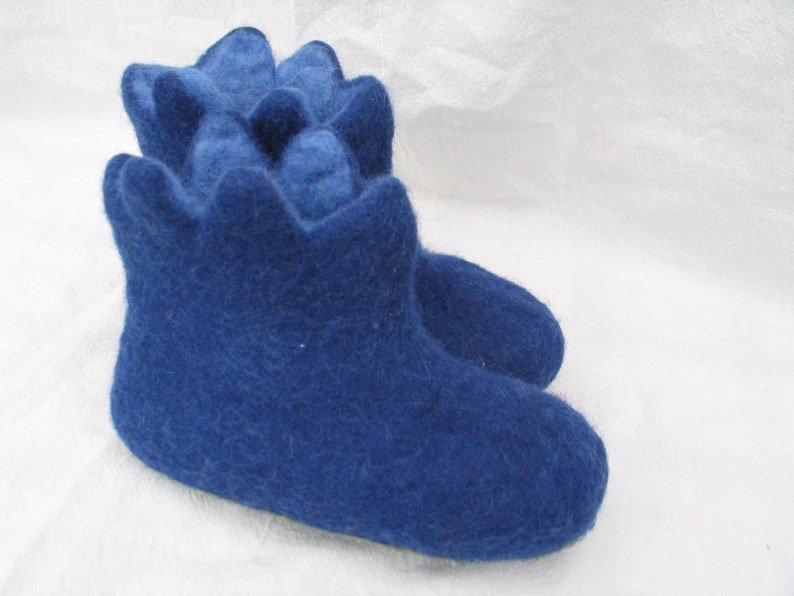 Felt slippers felt boots children size. 23-35 Knights and damsels slippers boys girls cozy warm felt shoes image 5