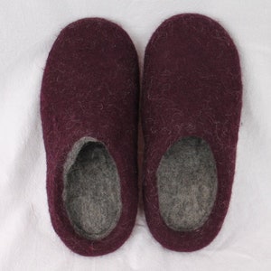 Ladies felt slippers size 36-42 women's desired colors slippers slippers wool rubber sole felt sole image 10