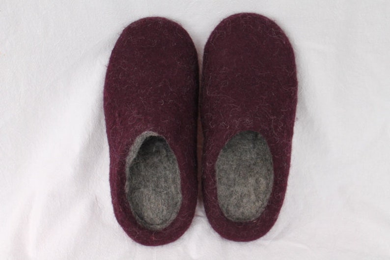 Ladies felt slippers size 36-42 women's desired colors slippers slippers wool rubber sole felt sole image 10