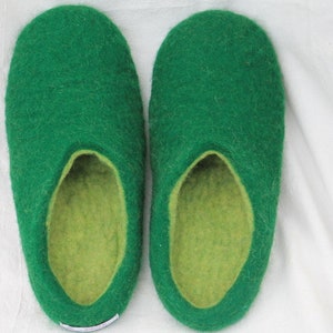 Ladies felt slippers size 36-42 women's desired colors slippers slippers wool rubber sole felt sole image 2