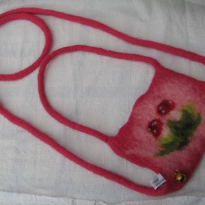 Hand-felted horse leash with fly agaric motif and 2 little bells, horse harness, wool, playing horses, Waldorf, image 2