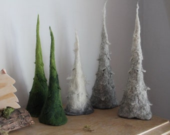 Hand felted large Christmas trees 25 cm decoration Christmas