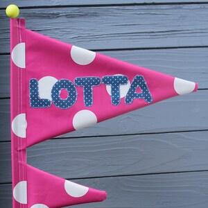 Bicycle pennant / pennant for children's bike with name