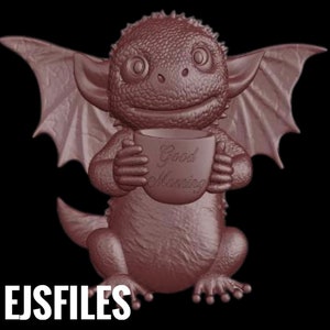 Coffee Dragon 3D STL model for cnc