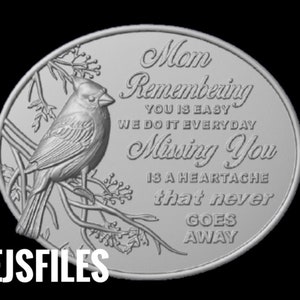 Remembering Mom Sign 3D STL model for cnc