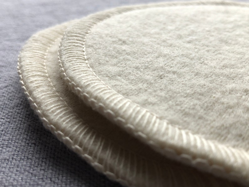 Organic Merino Wool Nursing Pads set of 2 image 2