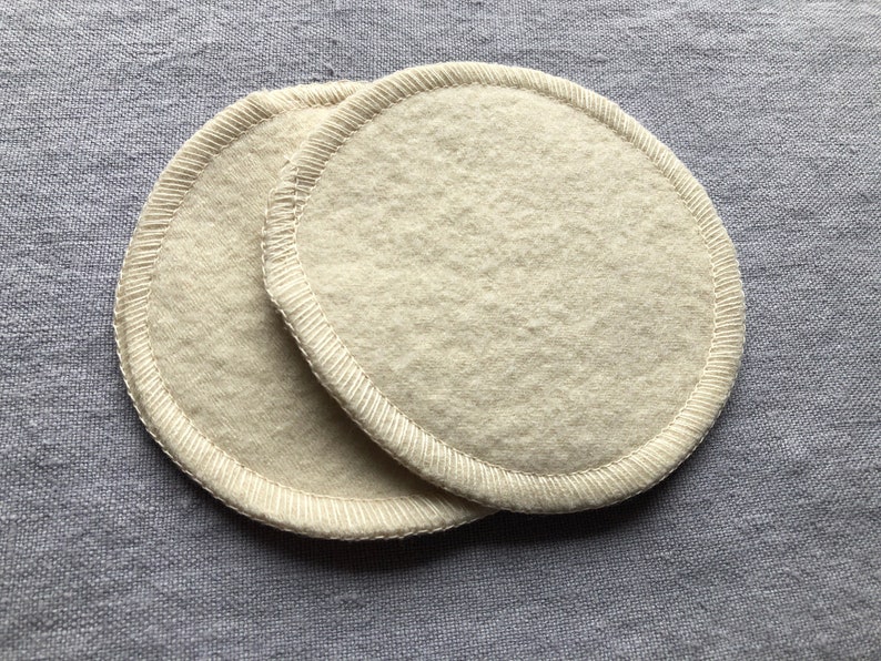 Organic Merino Wool Nursing Pads set of 2 image 1