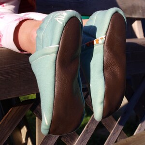 Organic Soft Leather Soled Children's Slippers Various Sizes Ready to Ship image 8