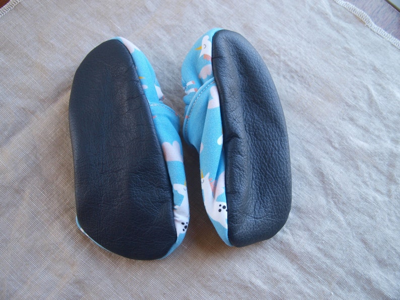 Organic Soft Leather Soled Children's Slippers Various Sizes Ready to Ship image 2