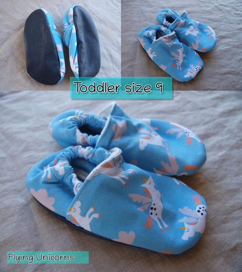 Organic Soft Leather Soled Children's Slippers Various Sizes Ready to Ship image 6