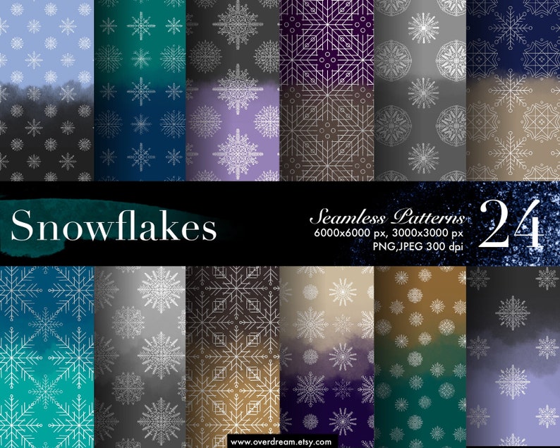 Christmas Seamless Pattern Set, Texture Pack, Printable Wrapping Paper ...