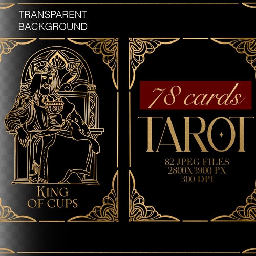 PRINTABLE TAROT Transparent Background Tarot Design Tarot - Etsy