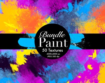 Texture BUNDLE, Paint Texture Pack, Scrapbooking Craft Supplies, Decor Wallpaper, Acrylic Paint, Background, Instant Download, Abstract Art