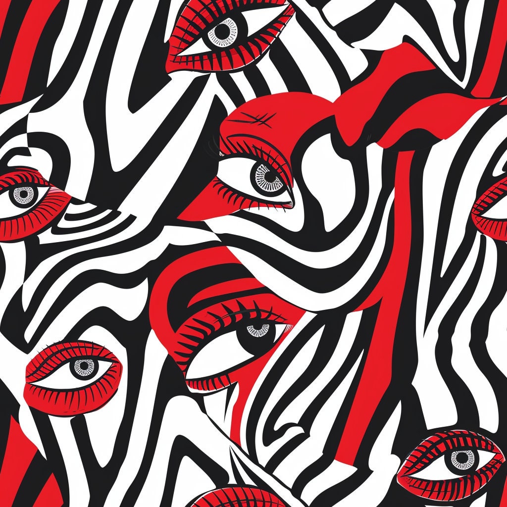 Mad Pattern Designs Hypnotic Seamless Pattern Pack, Scrapbooking Craft Supplies,mad, Eyes ...