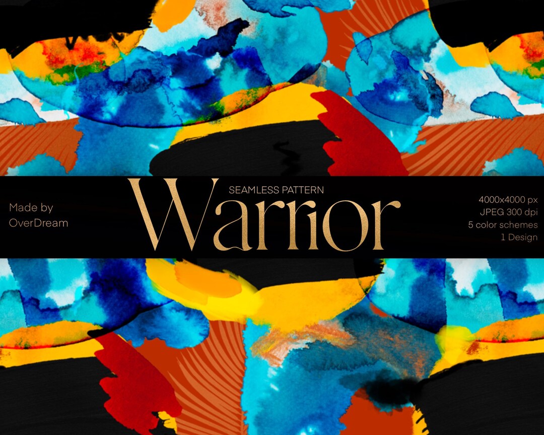 Abstract Warrior Pattern Warrior Seamless Pattern, Texture Pack, Printable Wrapping Paper ...