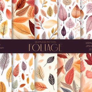 Ternura, conjunto de patrones sin costuras, papel de regalo imprimible, decoración floral textil, patrón de diseño de superficie, Bobemian, descarga instantánea