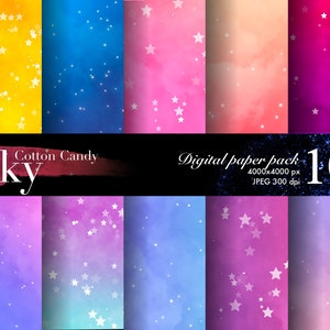 DIGITAAL PAPIER Bundel, Galaxy Texture Pack, Scrapbooking Craft Supplies, Space Wallpaper, Stars Glitter, Sky Background, Instant Download