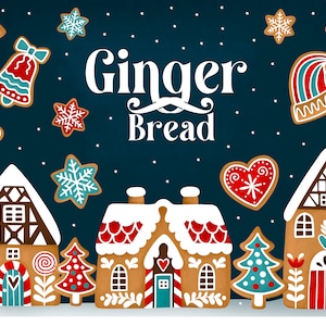 Ginger bread Clip Art, Digital Planner, Christmas clipart, Gingerbread PNG, PNG Stickers,Ready to print digital files,Christmas illustration
