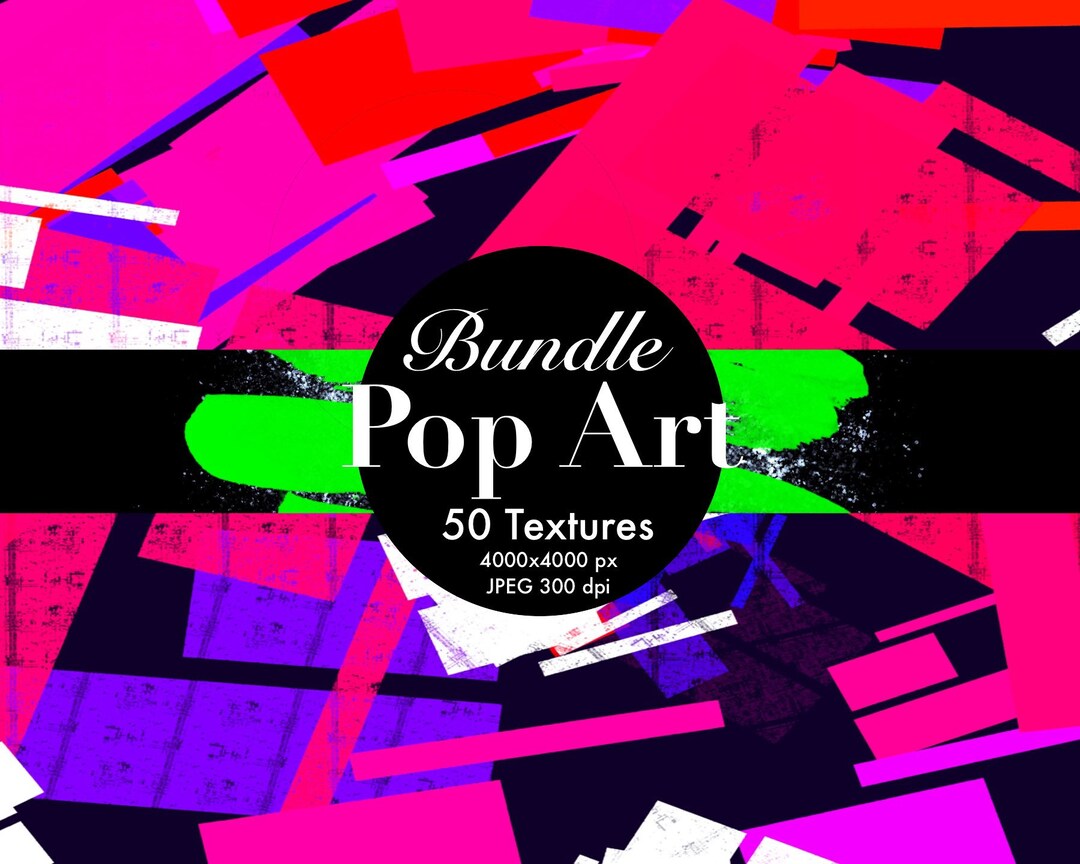 Digital Paper BUNDLE, Pop Art Texture Pack Scrapbook Paper, Goodnotes ...