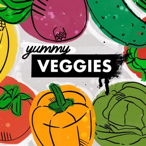 Veganes Essen Clip Art, Küche Dekor, Essen Clip Art, Gemüse Zeichnung, digitale Aufkleber, Obst, Obst Clipart Verpackung,isoliert PNG