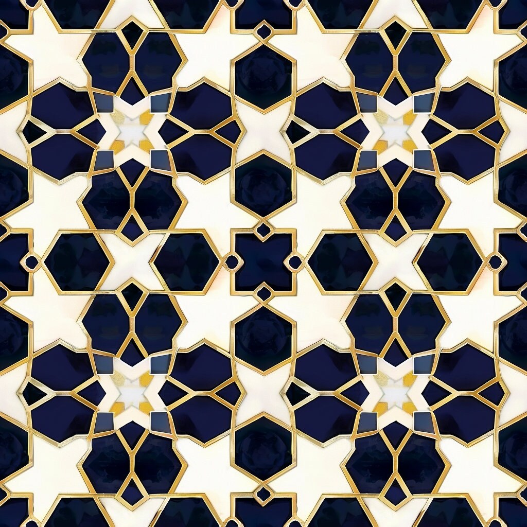 Islamic Tiles Design, Printable File, Architecture Elements Seamless ...