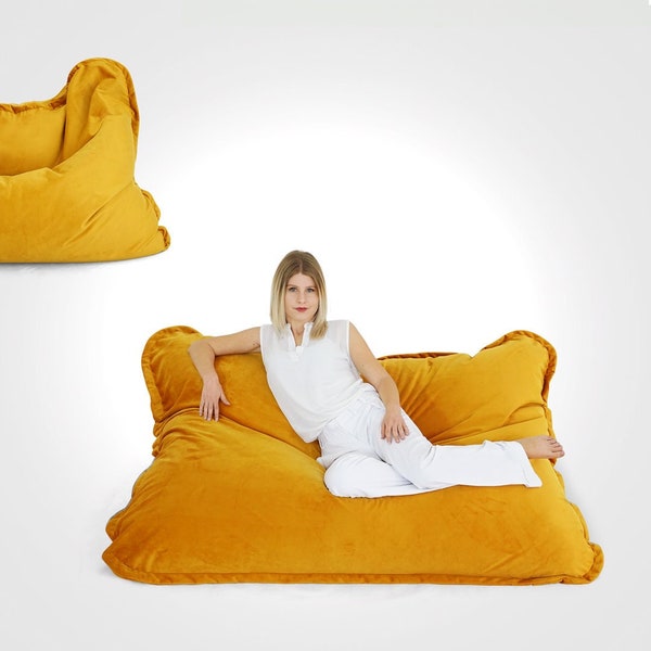 Luxury Velvet Custom Size Bean Bag Cover: For Adults, Kids, and Stuffed Animal Storage - A Perfect Gift for Men and Women