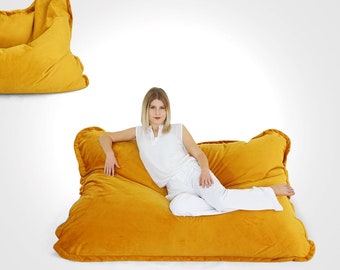 Luxury Velvet Custom Size Bean Bag Cover: For Adults, Kids, and Stuffed Animal Storage - A Perfect Gift for Men and Women