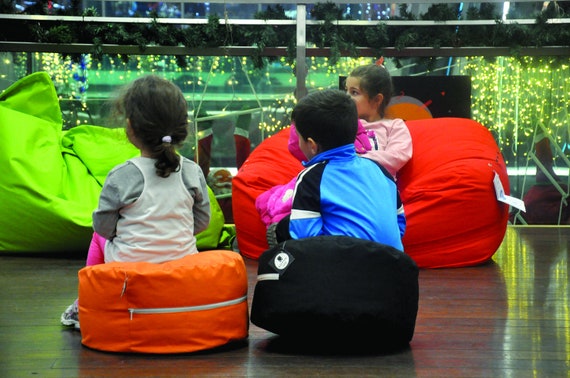 Kids Pouf Cover Kids Bean Bag Chair Kids Floor Pillow Floor Etsy