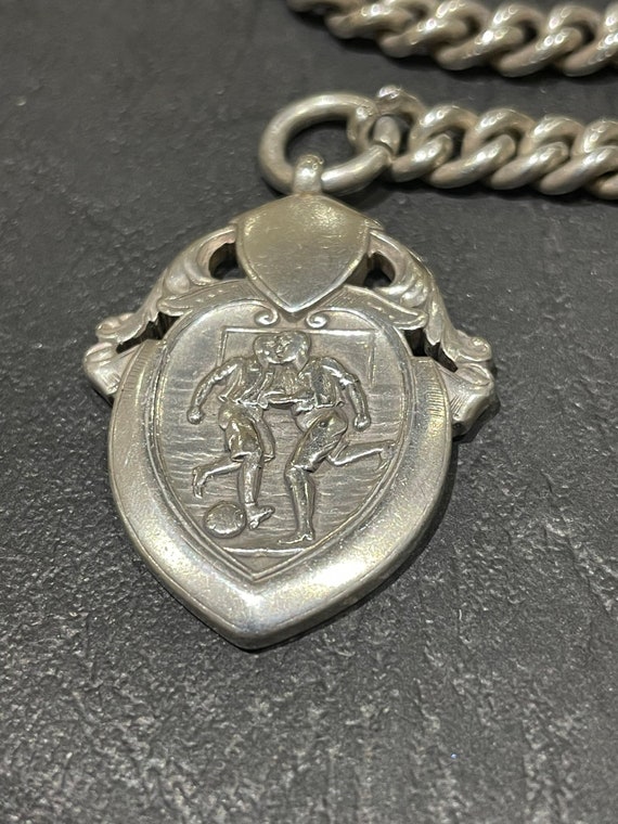 Heavy Gauge Antique Solid Silver Double Albert Po… - image 4