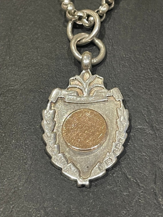 Beautiful Antique Solid Silver Sheild Shaped Doub… - image 3