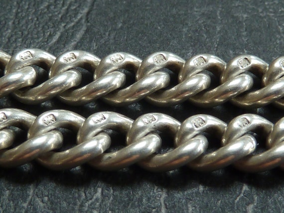 Antique Solid Silver Double Albert Pocket Watch C… - image 7