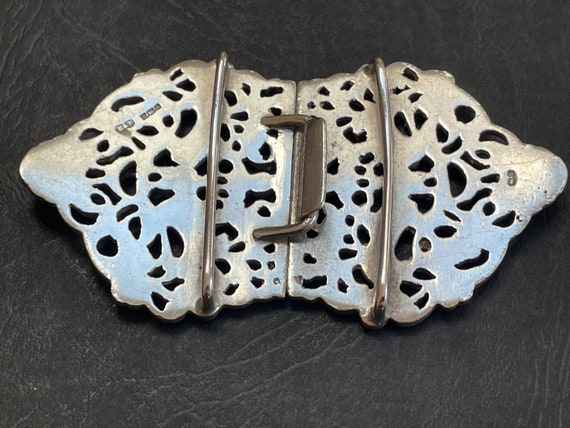 Vintage Heavy Quality Solid Silver Nurses Buckle,… - image 2