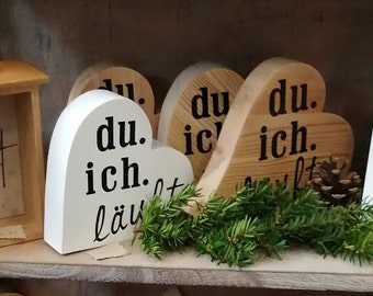 Du. ich. läuft  - Herz aus Holz