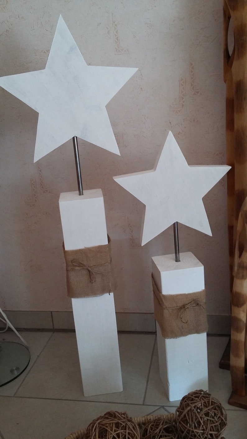 XL decoration set 6 parts: 2 bars, 2 hearts 2 stars image 4