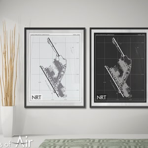 Narita International Airport Kunstdruck, NRT Flughafen Karte Poster, RJAA Japan, Luftfahrt Dekor, Tokyo Airport Runway Print, Tokyo Narita, JAL