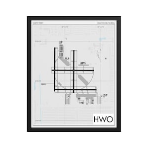 North Perry Airport Art Print, HWO Airport Map Poster, Aviation Decor, Hollywood Florida Airport Runway Print, Pilot Gift, Custom