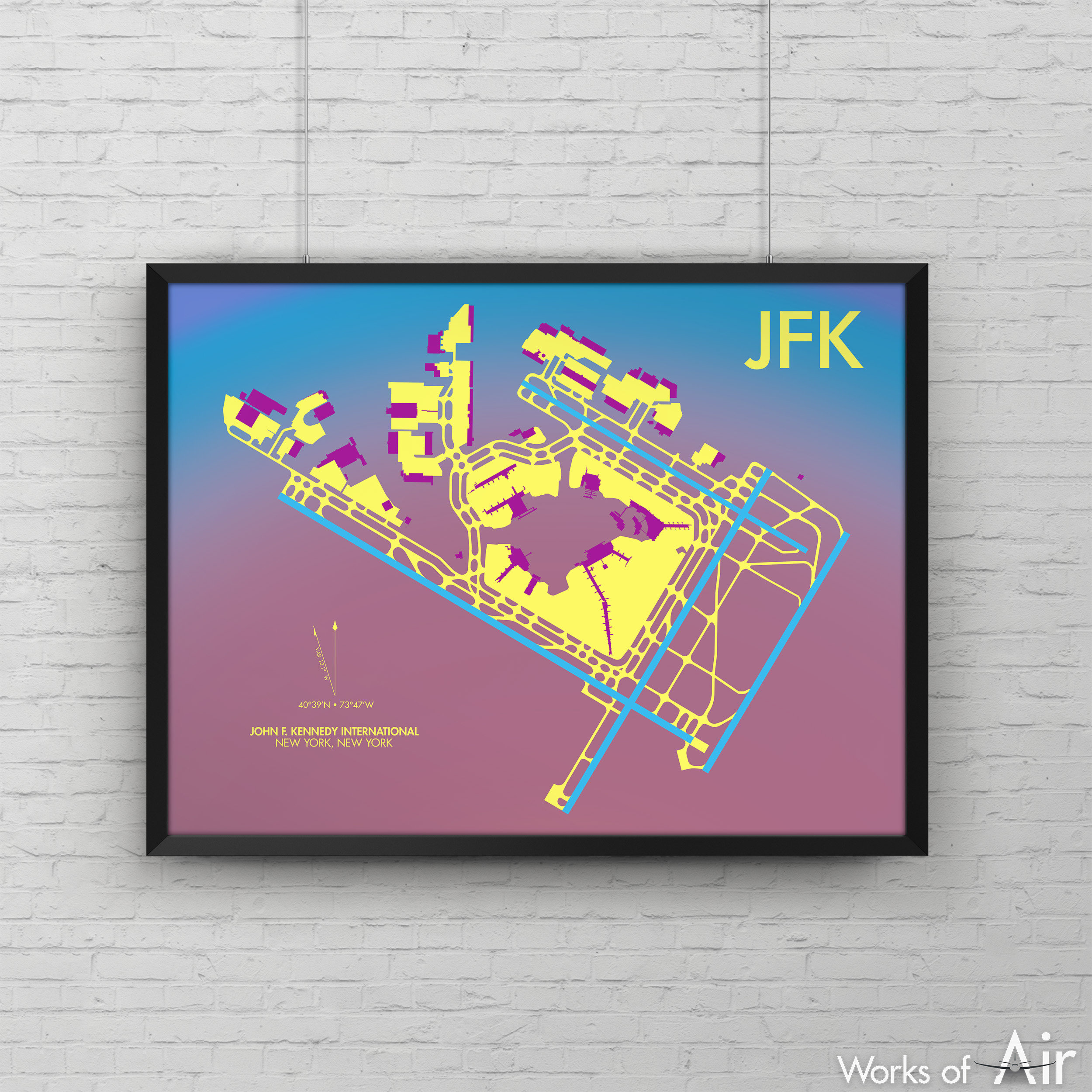 John F Kennedy Intl Colorful Airport Art Print, JFK Airport Map Poster,  Color Aviation Decor, New York Runway Map, Pilots, American Airlines - Etsy