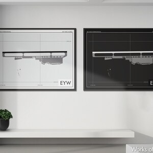 Key West International Airport Art Print, EYW Airport Kaart Poster, Luchtvaart Decor, Key West Florida Airport Print, Pilot Gift, Aangepast