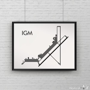 Kingman Airport Minimal Airport Art Print, IGM Airport Map Poster, Aviation Decor, Arizona Minimalist Print, Pilot Gift, Custom