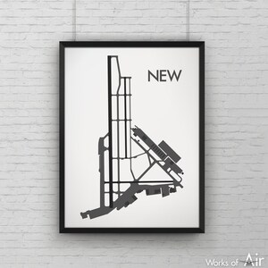 Lakefront Airport Minimal Airport Kunstdruck, NEW Airport Map Poster, New Orleans, Luftfahrt Dekor, Louisiana Minimalist, Pilot Geschenk, Custom