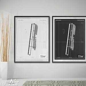 Tacoma Narrows Flughafen Kunstdruck, TIW Flughafen Karte Poster, Luftfahrt Dekor, Washington Airport Runway Print, Pilot Geschenk, Custom