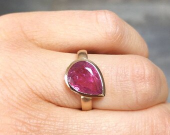 Tourmaline drops in 585 rose gold Rubellite goldsmith's work RW 54